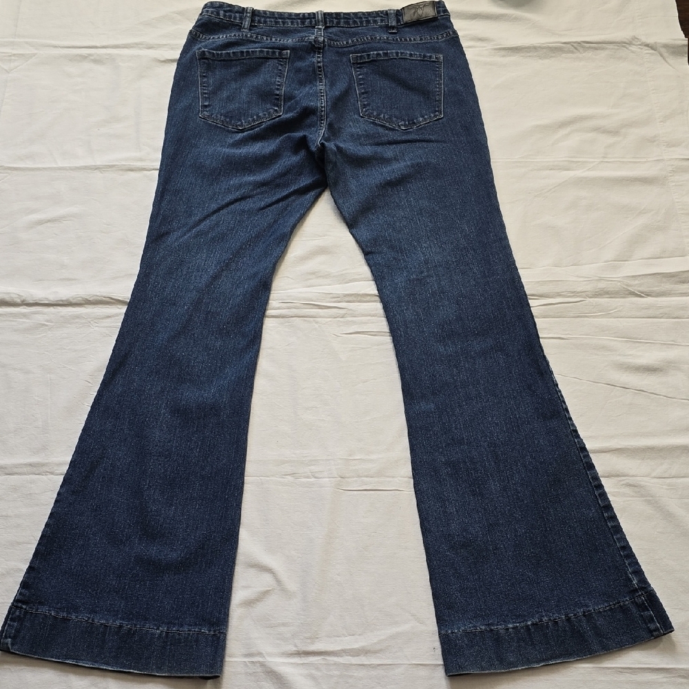 L&B Dark Blue Flare Jeans - Picture 9 of 15